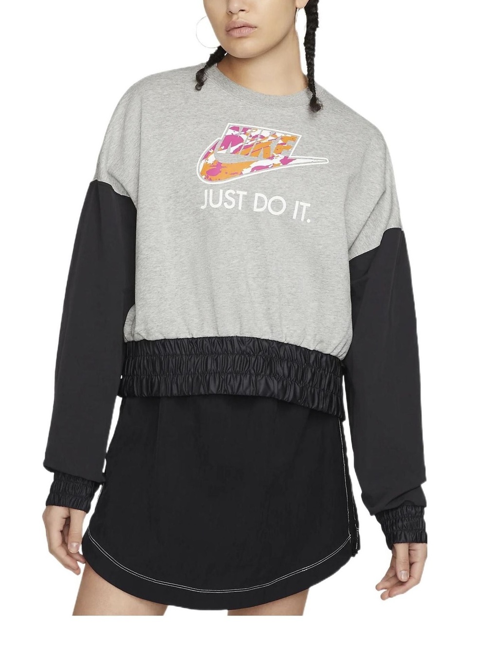 Women’s Nike Sportswear Oversized Terry Fleece Retro Crewneck Top - Size L
